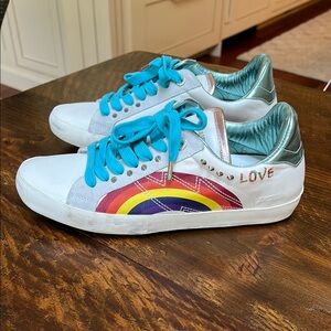 Zadig & Voltaire Colorful Rainbow Sneakers
